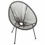 Fotel Krzesło ogrodowe ACAPULCO Graphite Grafitowy