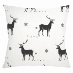 Poszewka MERRY Renifer 40x40 cm biały szary