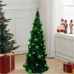 Choinka gotowa w 2 min GLAMOUR z bombkami Zielony