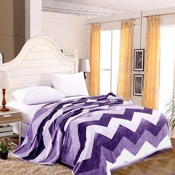 Koc Ziggy mikrofibra zyg zak 200x220 cm Fiolet