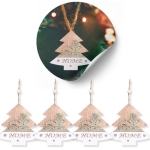 Zestaw No33 Drewniana ozdoba choinka  5 szt