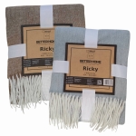 Zestaw 2 cz. koc Ricky brąz + szary 130x170