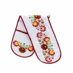 Podwójna Rękawica Kuchenna Folk 18X76 - Czerwony