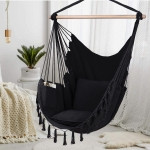 Podwieszany fotel Brazylijski  BOHO FRĘDZLE GRAFIT