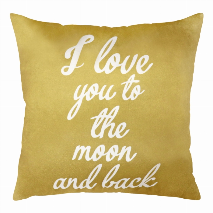 Poszewka velvet Confession of love 40x40 Beż