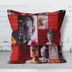 Poszewka pikowana ZEN 40x40 cm Czerwony