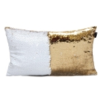 Poszewka Flippy Cekiny 30x50 cm ZŁOTY / BIAŁY