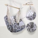 Podwieszany fotel + poduszki 120x100 NOVIA szary