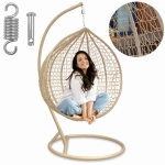 Fotel wiszący Kokon Classy 195x100 Beż + stelaż