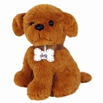 Stoper do drzwi CALM DOG Pies z kostką 22 cm Brąz