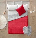 Narzuta dwustronna Canti 220x240 Czerwień / Szary