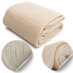 Koc Luxury Wool mikroflanela 130x160 cm Krem