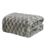 KOC PLED PIANO Futro 130x160 Ghost Gray Szary