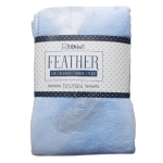 Koc Feather srebrne Pióro Flanela 150x200 Niebiesk