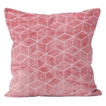 Poszewka Silver Cubes mikroflanela 40x40 cm Róż