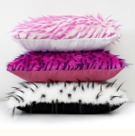 Poszewka Fluffy Futro PREMIUM 40x50cm Róż/Fiolet