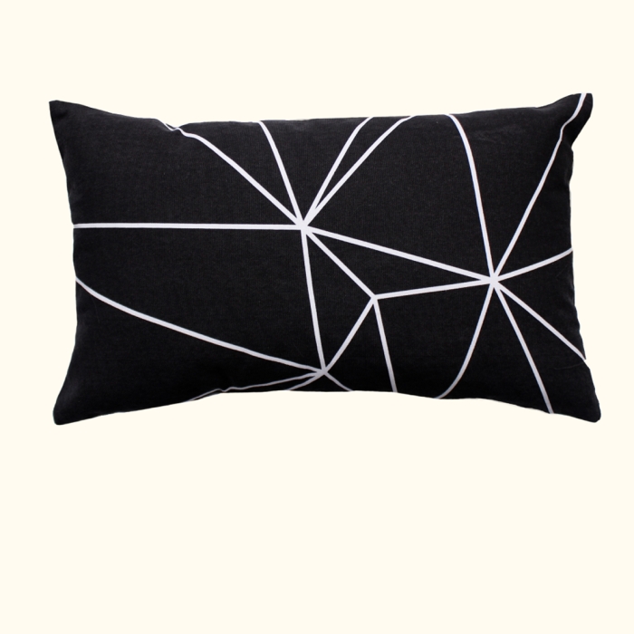 Poszewka bawełna Vertos S 30x50 geometria Czarny