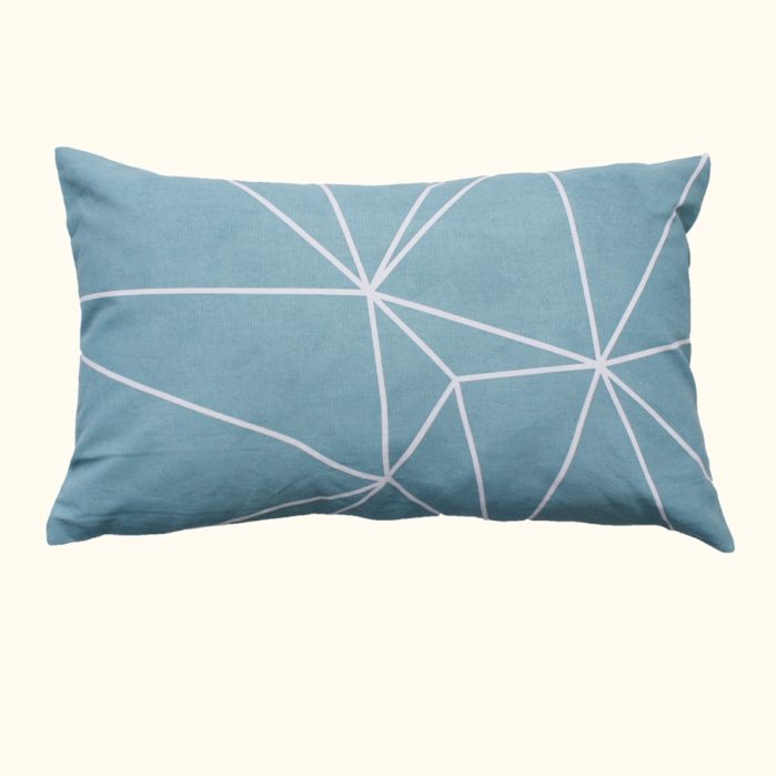 Poszewka bawełna Vertos S 30x50 geometria Niebiesk