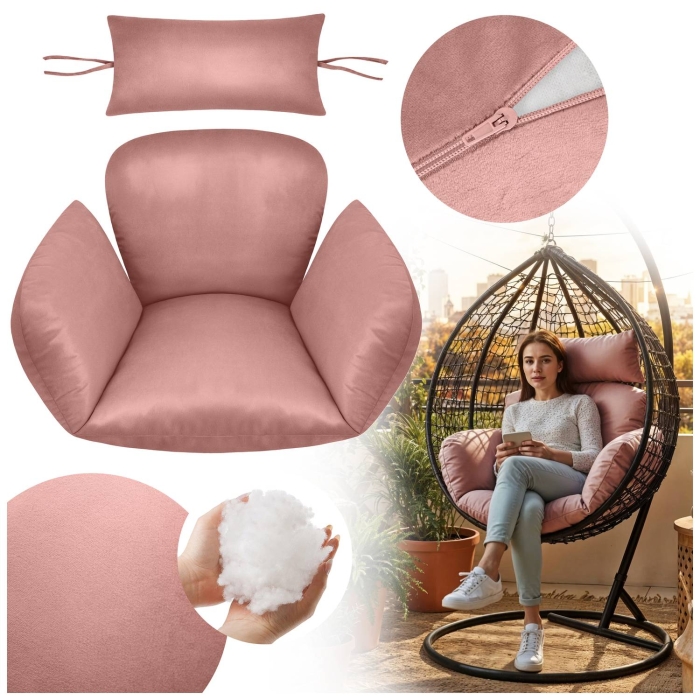 Poduszka PRIMA Kokon 5-częściowa Velvet B.róż 13