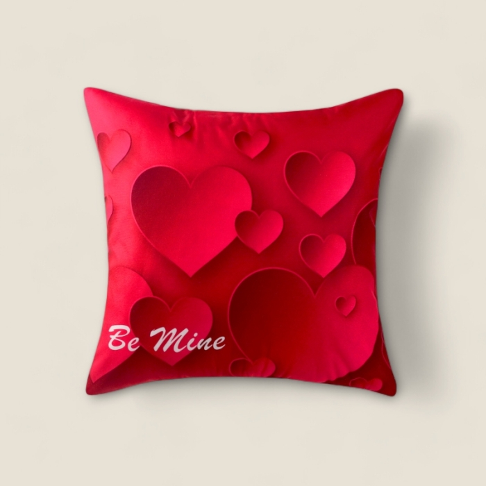 Poszewka  LOVE ME, BE MINE 40x40 cm Czerwony