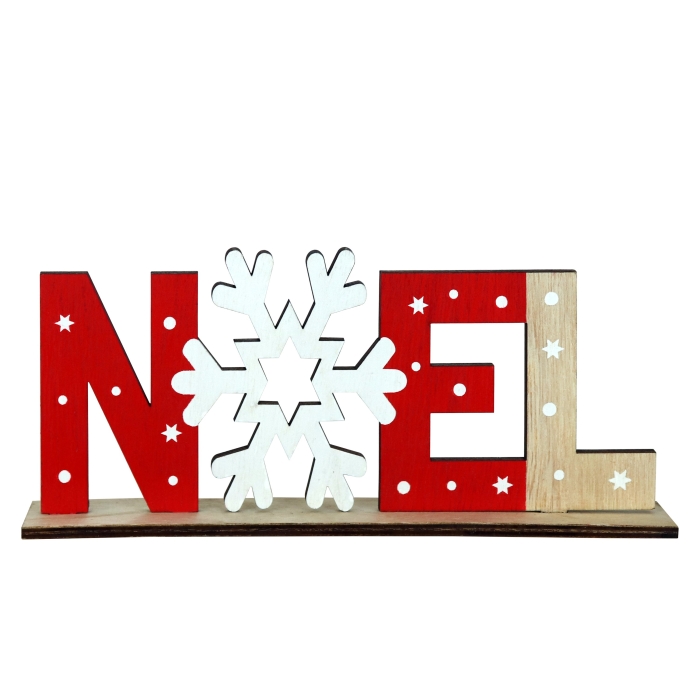 Dekoracja Drewniana Noel 22,5x7,5 cm