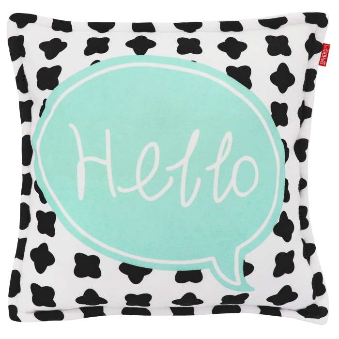 Poszewka Jersey Hello Baby & Love 45x45 Mięta