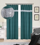 Zasłona GLAMOUR 145x250 cm na taśmie - Zielony