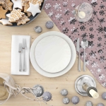 Bieżnik rolka Celebration płatki 28x270 Beż sreb.