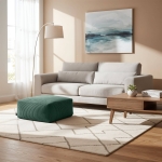 PUF CHILL SPOT velvet Stripes 45x45x25 C. zieleń