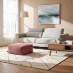 PUF CHILL SPOT velvet Stripes 45x45x25 Ciemny róż