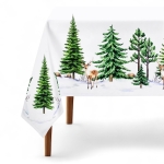 Obrus dekoracyjny140x220 cm Winter Forest choinki