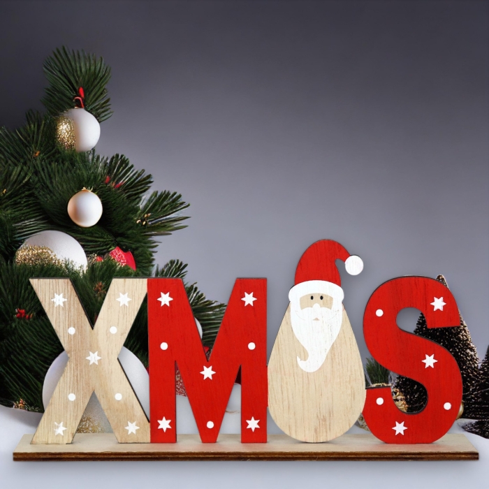Dekoracja Drewniana Xmas 24x11 cm