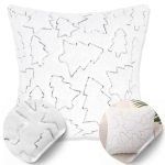 Poszewka eko Futro Sparkle Choinki Srebrne 45x45cm