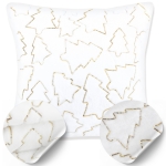 Poszewka eko Futro Sparkle Choinki Złote 45x45 cm