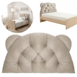 Poduszka zagłówek BEAR velvet 95x55 cm Beż