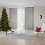 Tkanina Świąteczna Bombki Len 280cm