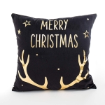 Poszewka Gold Christmas Deer 45x45 cm Czarny