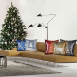 Poszewka Cekiny Christmas 40x40 Choinka srebrny