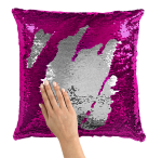 Poszewka Flippy Cekiny Srebrny + Fuksja 40x40 cm