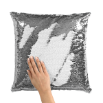 Poszewka Flippy Cekiny Biały + Srebrny 40x40 cm