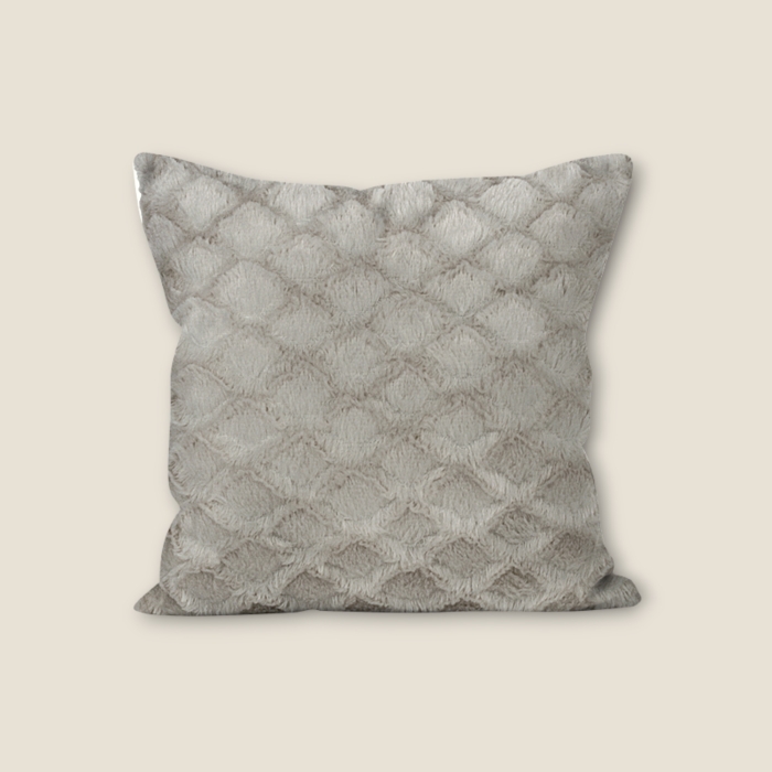 Poszewka  faux Futro PIANO 40x40 Ghost Gray Szary