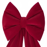 Kokarda Deco Velvet Glam Bow XXL 48x45x150 Czerwon