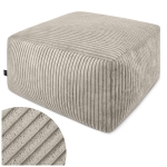 PUF CHILL SPOT velvet Stripes 45x45x25 Beż Taupe