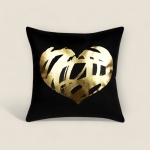 Poszewka Gold LOVE VELVET 40x40 cm Serce Złote Cza