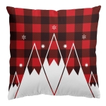 Poszewka VELVET JOY Góry krata 45x45 Czerwony