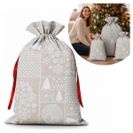 Worek prezentowy Christmas linen 68x90 cm