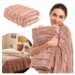 Koc żakardowy NAPPA 130x170 cm Róż