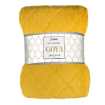 Koc GOYA mozaika mikroflanela 200x220 Ochre żółty