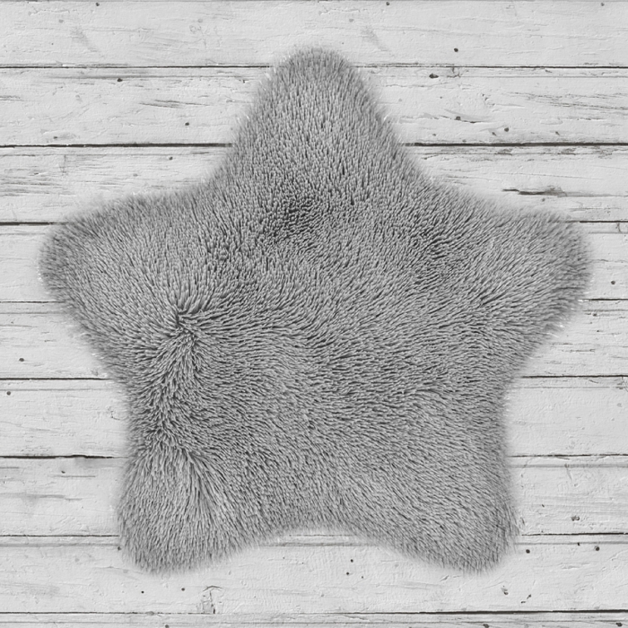 Dywanik SOFT STAR eko futro  60x60 cm Szary
