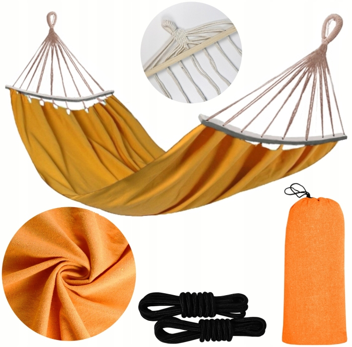Dwuosobowy Hamak Yellow Island 280x150 Miodowy
